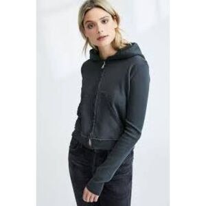 Frank & Eileen Tea Lab Worn Edge Carbon Zip Hopdie, size Medium